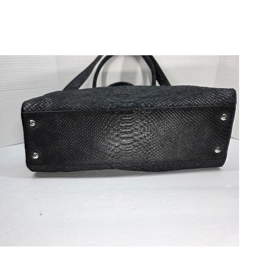Michael‎ Kors Hamilton tote shoulder bag in black python-embossed leather - Picture 3 of 11